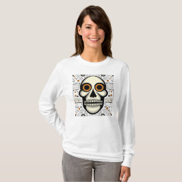 Camiseta con patrón de calavera de Halloween