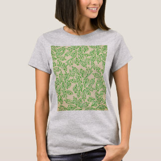 Camiseta con patrón de hoja inspirado en la natura
