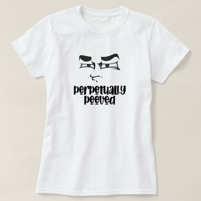 Camiseta con peeve en la cara divertida (Diseño del anverso)