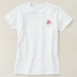 Camiseta con pequeña mariposa roja minimalista