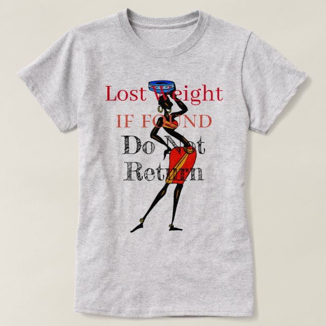 Camiseta con peso perdido (Diseño del anverso)