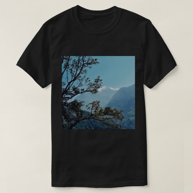 Camiseta con picos nevados (Diseño del anverso)