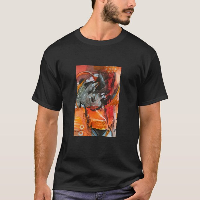 camiseta con pintura abstracta moderna (Anverso)