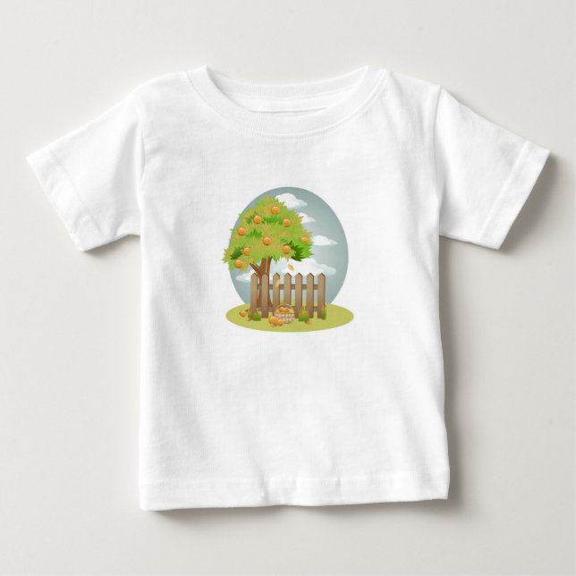 Camiseta con pliegues para niños pequeños (Anverso)