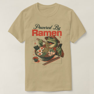 Camiseta Con Poder De Ramen Rana Teléfono Desplazándose Fid