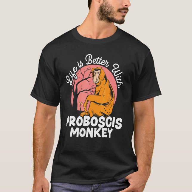 Camiseta Con Proboscito Monkey Ape Zookeeper (Anverso)