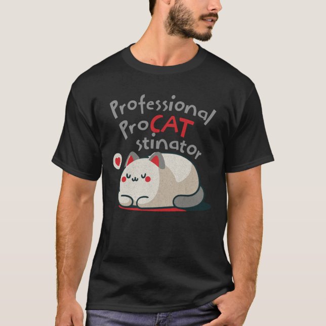 Camiseta con Procrastinador Profesional en ella (Anverso)