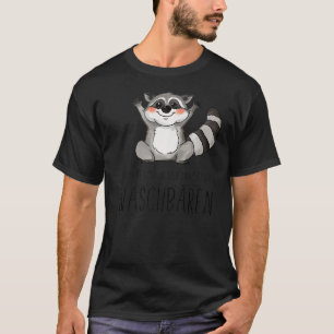 Camiseta con racoon lindo animal mascota Cita alemana