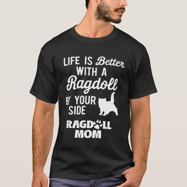 Camiseta Con Ragdoll By Your Side Ragdoll Mom 1 (Anverso)