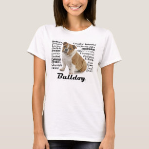 Camiseta con rasgos de bulldog