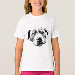Camiseta con retrato realista de Pit Bull