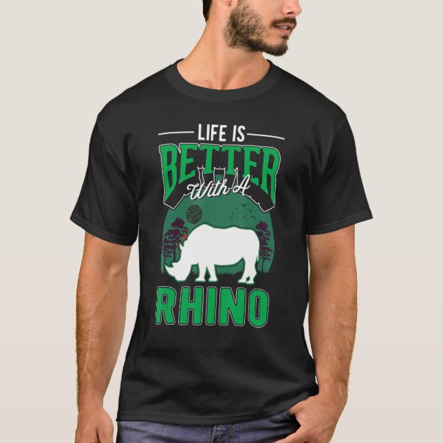 Camiseta con rinocerontes rinocerontes (Anverso)