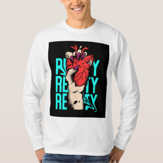 camiseta con ropa de calle para el corazón rojo y 