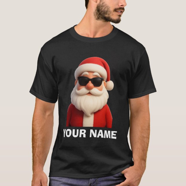 Camiseta con santa y tu nombre (Anverso)