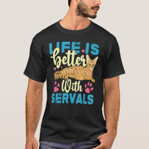 Camiseta Con Servals Gato Serval