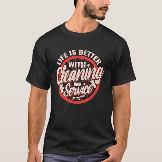 Camiseta con Servicio de Limpieza  Equipo de Limpieza (Anverso)