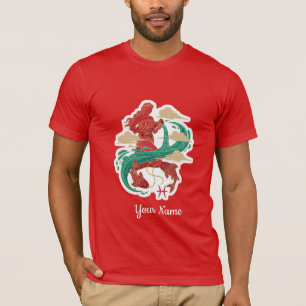Camiseta con símbolo artístico del zodiaco Acuario