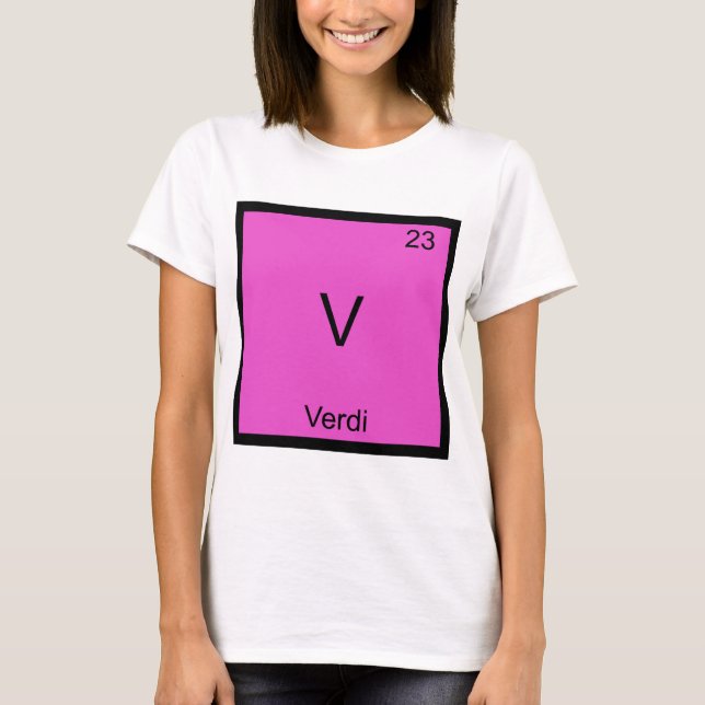 Camiseta con símbolo del elemento de química diver (Anverso)