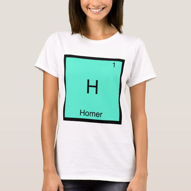 Camiseta con símbolo del elemento químico divertid (Anverso)