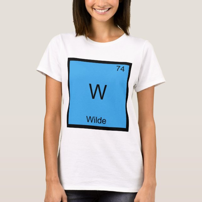 Camiseta con símbolo del elemento químico divertid (Anverso)