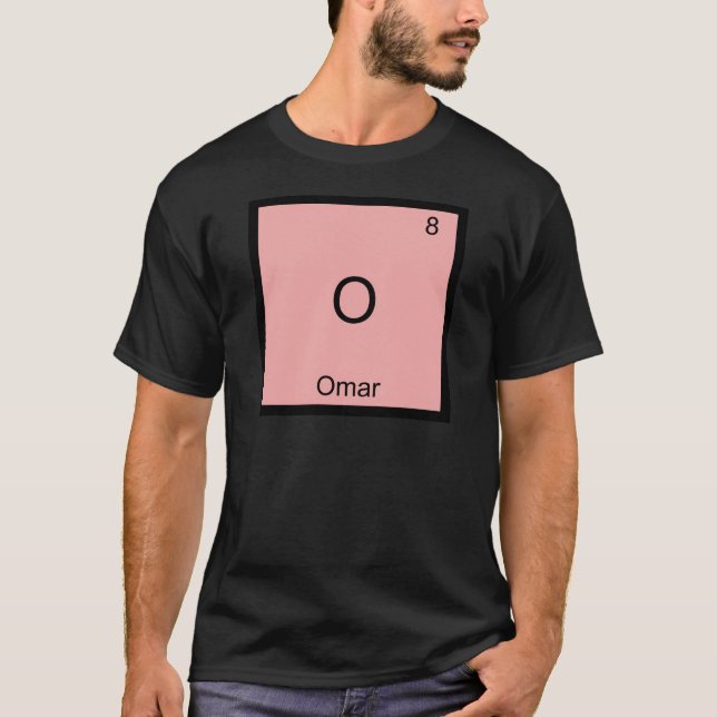 Camiseta con símbolo del elemento químico divertid (Anverso)