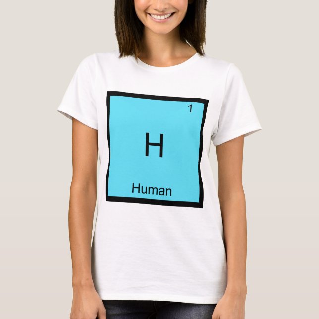 Camiseta con símbolo del elemento químico divertid (Anverso)