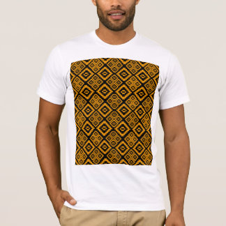 Camiseta con tela de flores doradas