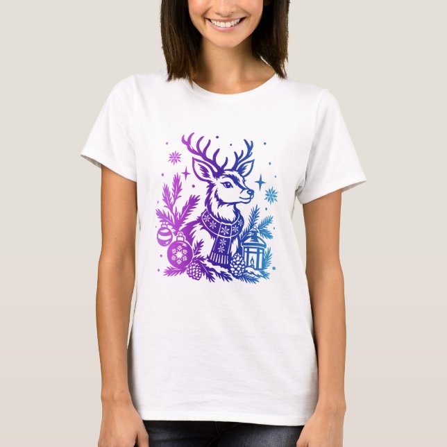 Camiseta Con tema de invierno  (Anverso)