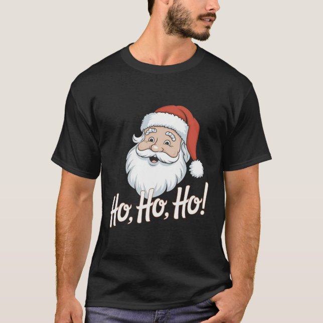 Camiseta con temas de Navidades Ho, Ho, Ho (Anverso)