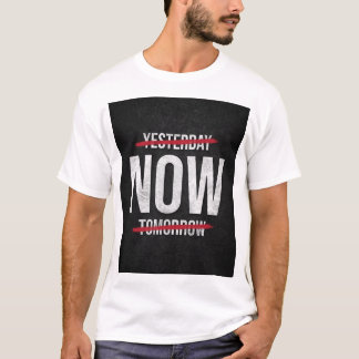 CAMISETA CON TEXTO DE AYER HOY MAÑANA IMPRESO