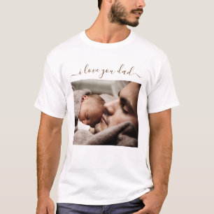 Camiseta con texto de foto personalizada Te quiero