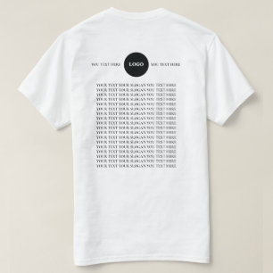 Camiseta con texto de logotipo personalizado