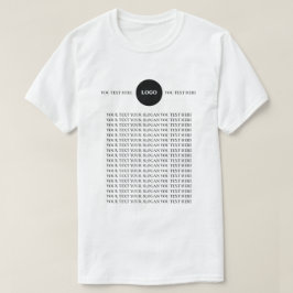 Camiseta con texto de logotipo personalizado