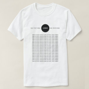 Camiseta con texto de logotipo personalizado