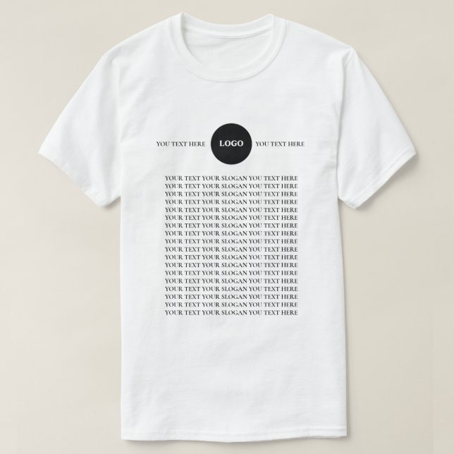 Camiseta con texto de logotipo personalizado (Diseño del anverso)