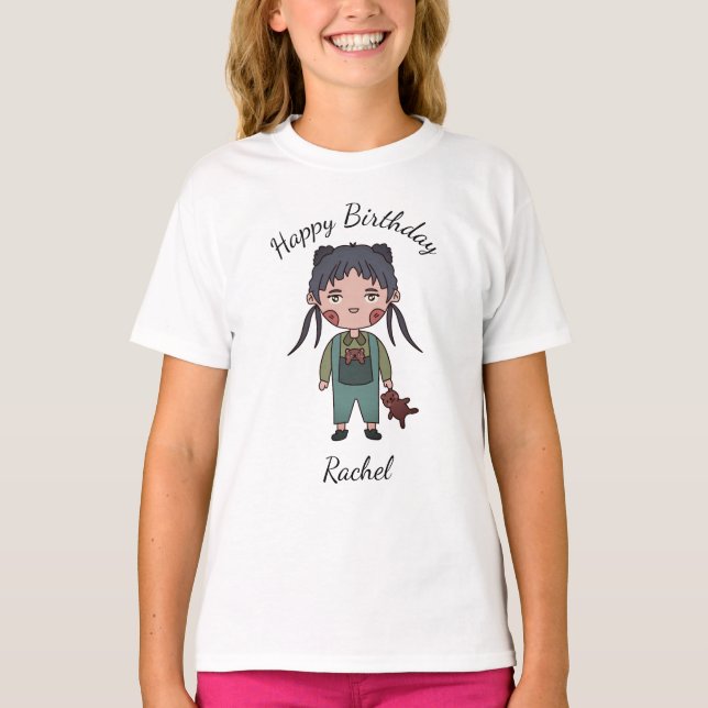 Camiseta con texto Feliz Cumpleaños (Anverso)