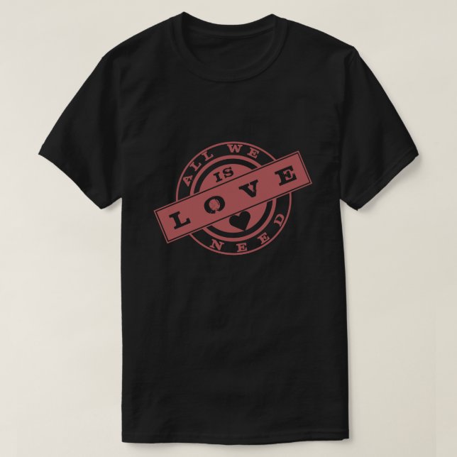 Camiseta con texto LOVE (Diseño del anverso)