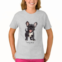 🐶 Con texto personalizado, cachorro francés