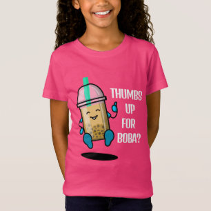 Camiseta con texto personalizado de bebida Boba