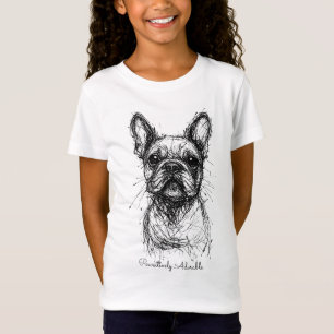 Camiseta Con texto personalizado, encanto de garabato Frenc