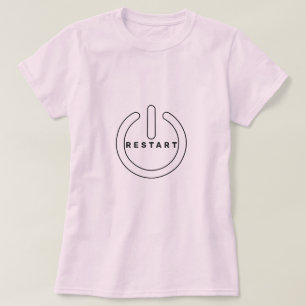 Camiseta con texto REINICIAR