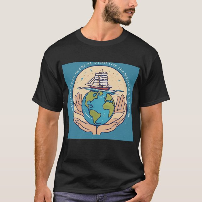 Camiseta con tierra en manos - Soporte (Anverso)