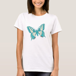 Camiseta con tinta de mariposa de cola cruda