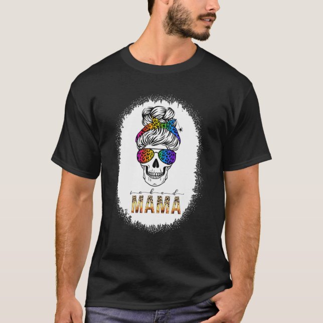 Camiseta Con tinta de mi leopardo arcoiris, imprima un broc (Anverso)