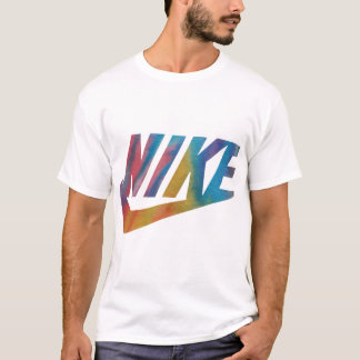 Camiseta con tipografía arcoíris inspirada en el d