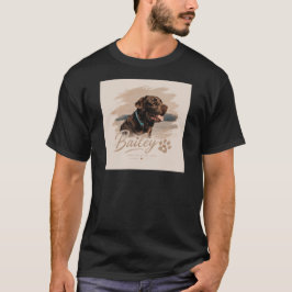 Camiseta con tipografía elegante del nombre y foto