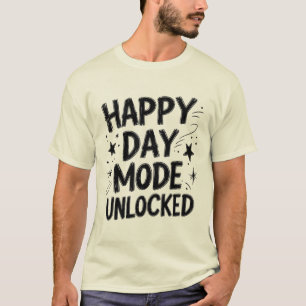 Camiseta con tipografía grunge de modo desbloquead