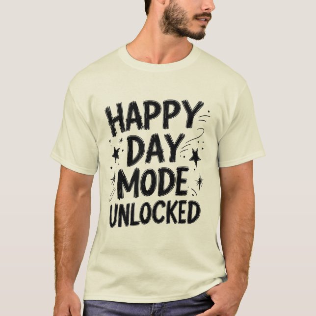 Camiseta con tipografía grunge de modo desbloquead (Anverso)