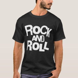 Camiseta con tipografía negrita Rock and Roll