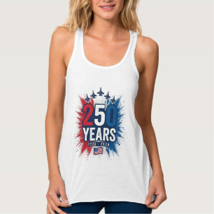 Camiseta Con Tirantes 250 Años Aniversario Jets Patrióticos Diseño Vecto